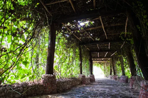 Stone architecture at Altos de Chavón in La Romana, photographed in 2011